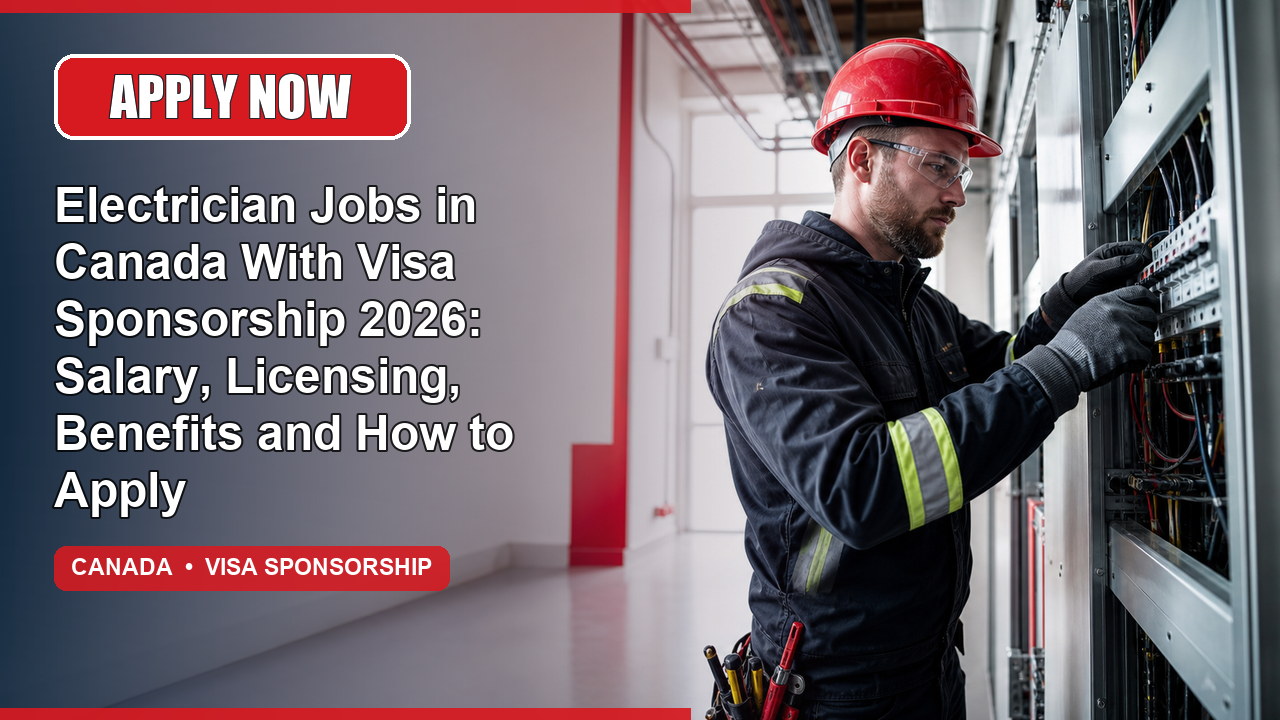 Electrician Jobs in Canada With Visa Sponsorship 2026: Salary, Licensing, Benefits and How to Apply - Apply Now