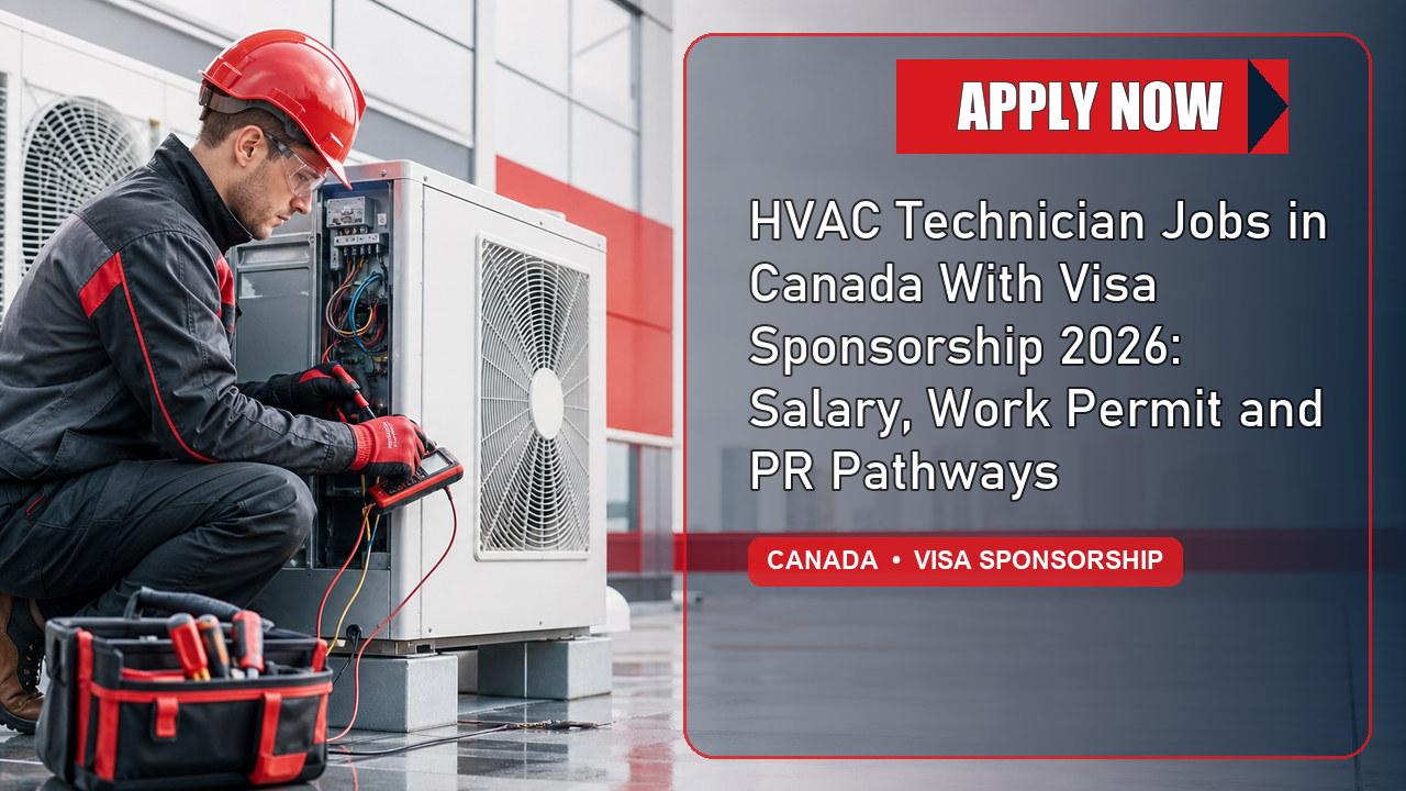 HVAC Technician Jobs in Canada With Visa Sponsorship 2026: Salary, Work Permit and PR Pathways - Apply Now