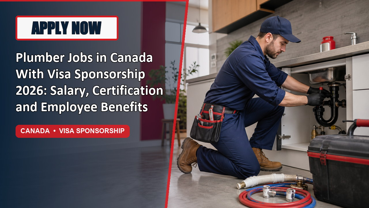 Plumber Jobs in Canada With Visa Sponsorship 2026: Salary, Certification and Employee Benefits - Apply Now