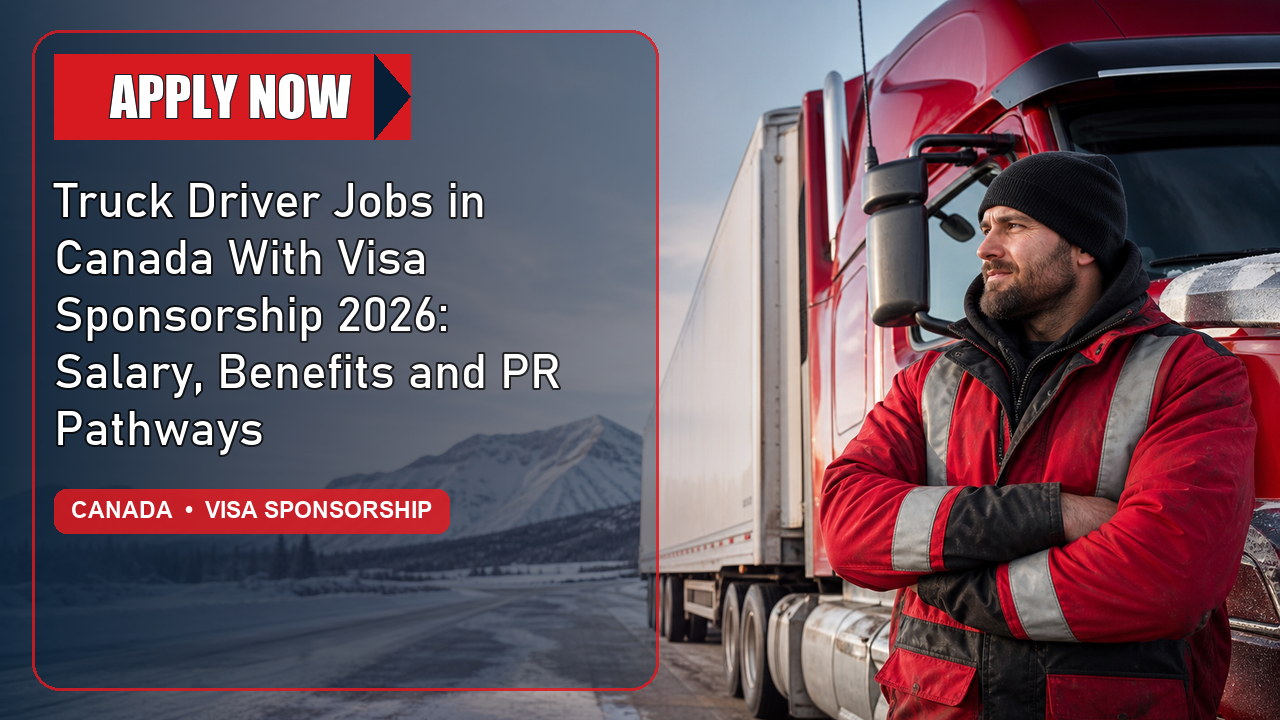 Truck Driver Jobs in Canada With Visa Sponsorship 2026: Salary, Benefits and PR Pathways - Apply Now