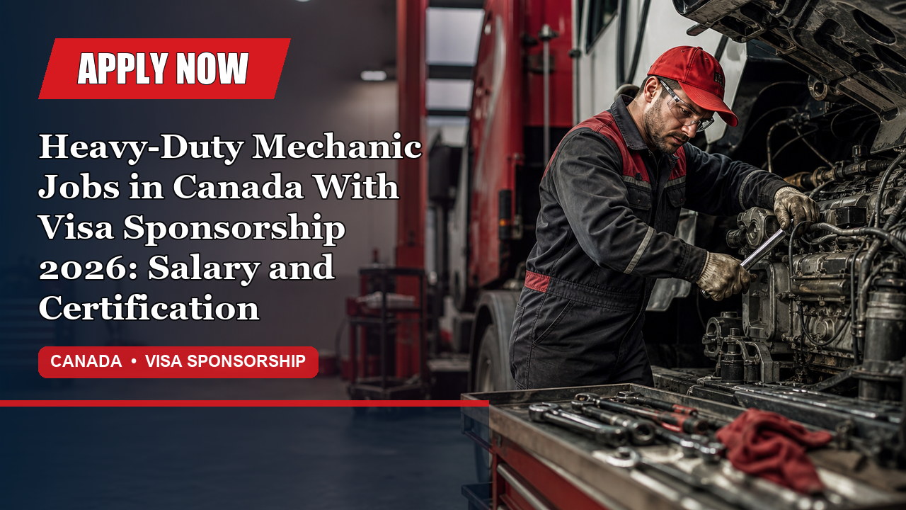 Heavy-Duty Mechanic Jobs in Canada With Visa Sponsorship 2026: Salary and Certification - Apply Now
