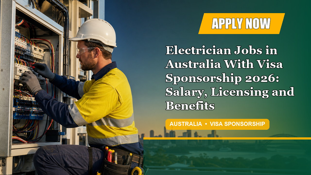 Electrician Jobs in Australia With Visa Sponsorship 2026: Salary, Licensing and Benefits - Apply Now