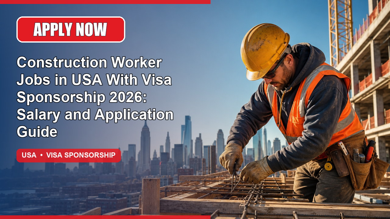 Construction Worker Jobs in USA With Visa Sponsorship 2026: Salary and Application Guide - Apply Now