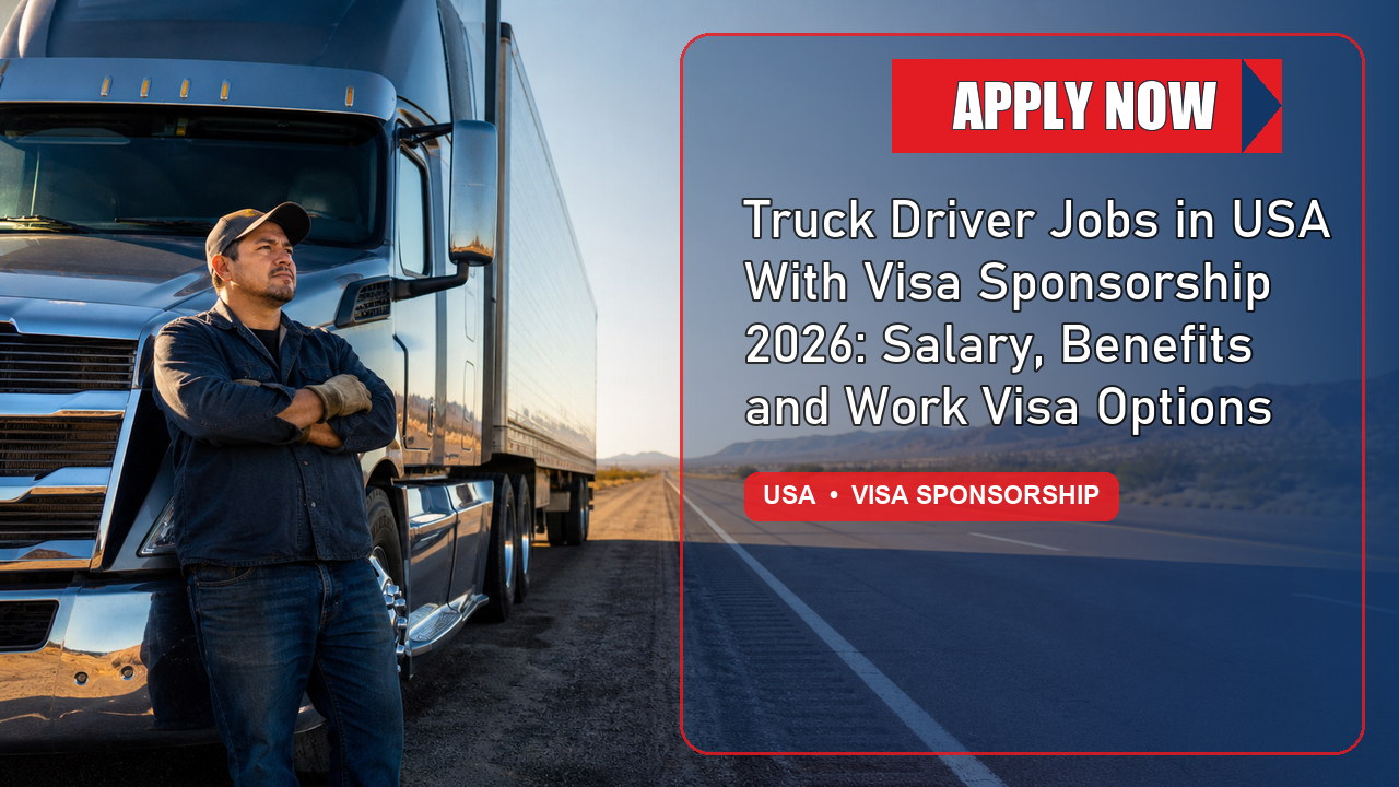 Truck Driver Jobs in USA With Visa Sponsorship 2026: Salary, Benefits and Work Visa Options - Apply Now